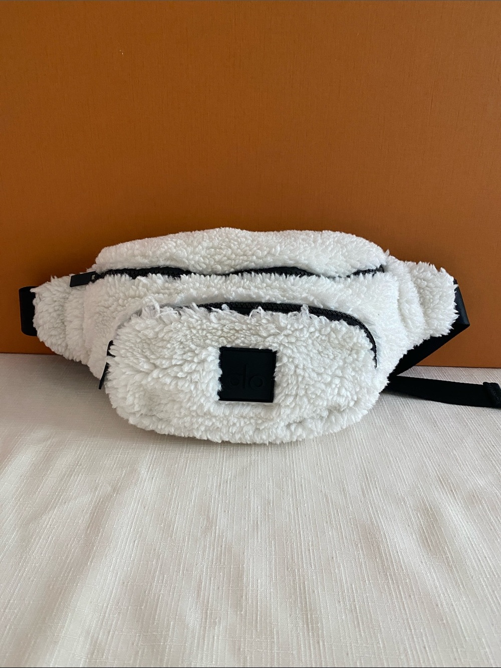 Alo Sherpa Explorer Fanny Pack in White and Black